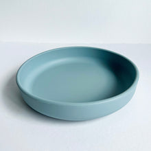 Load image into Gallery viewer, the side view of the silicone suction plate in baby blue colour