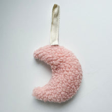 Load image into Gallery viewer, a baby pink teddy moon comfort dummy holder