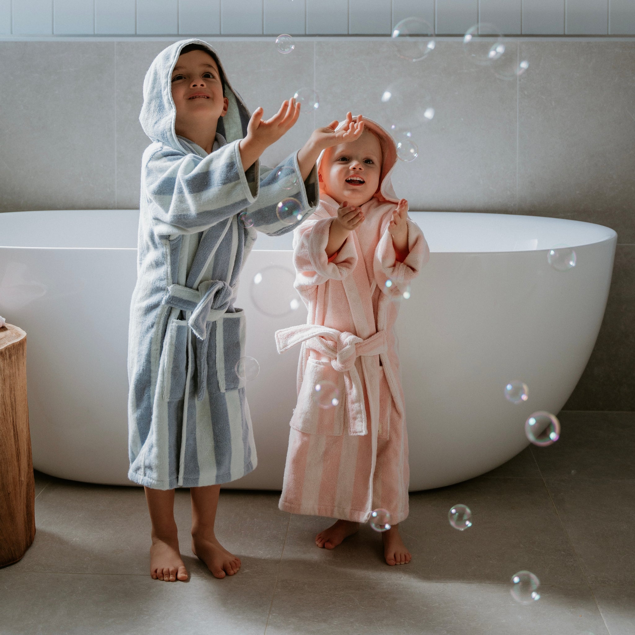 Hooded Robe Towelling Dressing Gown Child Children's Homewear