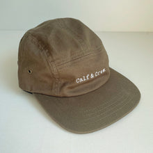 Load image into Gallery viewer, crew cap in khaki embroidered with Calf &amp; Crew logo
