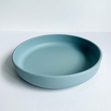Load image into Gallery viewer, the side view of the silicone suction plate in baby blue colour

