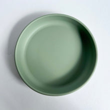 Load image into Gallery viewer, the top view of the silicone suction plate in sage colour
